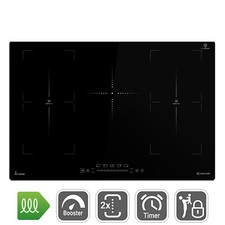 plaque induction, autosuffisant 77 cm 5 zones de cuisson zone flex sans cadre