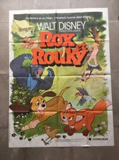 Affiche Originale ROX ET ROUKY - WALT DISNEY - 1981 - 120*160 Cm
