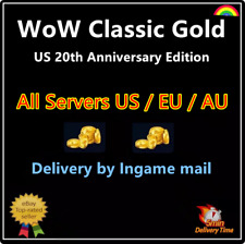 WoW Classic 20th Anniversary Edition✨30-200 Gold✨All US/EU Server Alliance Horde
