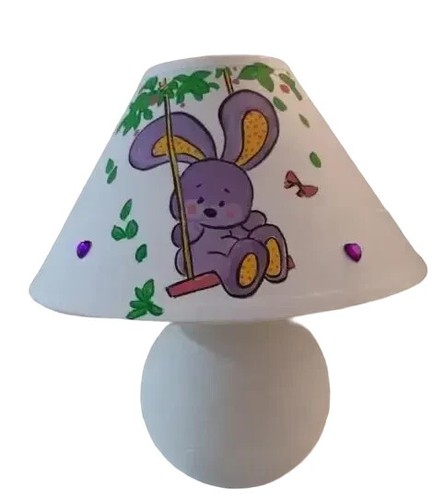 Lampe chevet peint - de, main
