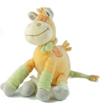 Peluche doudou girafe orange