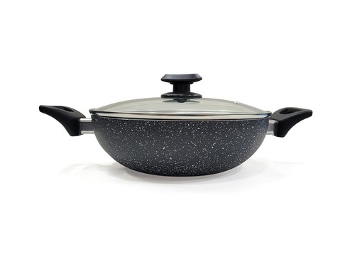 Wok anti adhésif marbre - anti-adhésif,