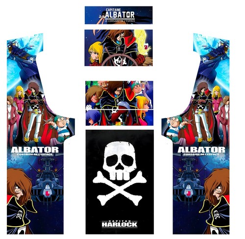 Stickers albator pour borne - stickers,