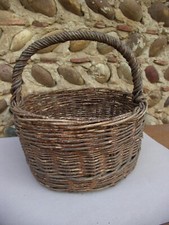 Ancien panier en osier rotin