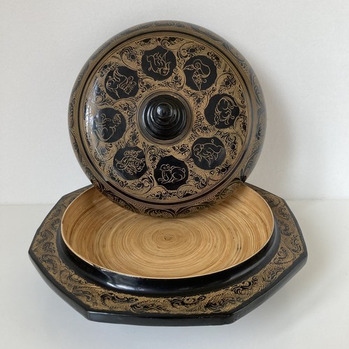 Lot objets vintage laque - lot,