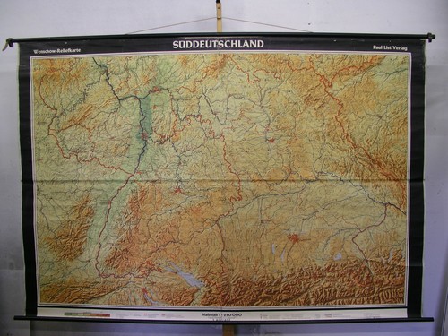 Carte murale scolaire bayern - carte,