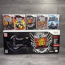 Guitar Hero Warriors of Rock Controller Bundle Lot Complete CIB Box Nintendo Wii