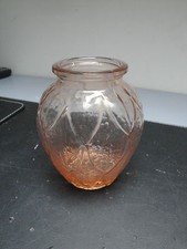 Old Pink Glass Pot
