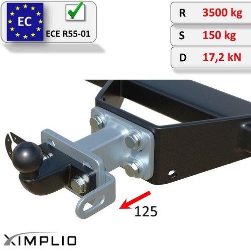 Cale épaisseur 125mm rotule - cale,
