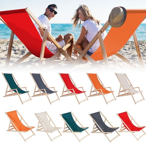 Chaise longue plage bois - de, en