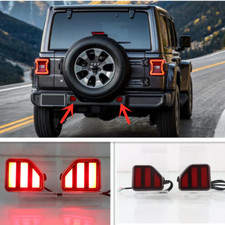 2pcs Rear Bumper Decoration Lamp Led Brake Light For 2018-2023 Jeep Wrangler JL