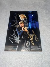 johnny hallyday lara fabian Photo Cardboard Autograph Dedication