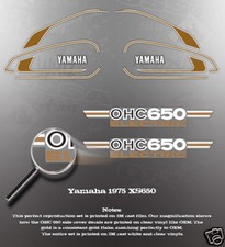 YAMAHA 1975 XS650 DECAL GRAPHIC KIT LIKE NOS
