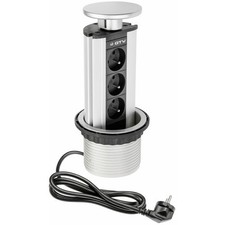 Bloc 3 prises escamotable -