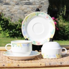 Pair of Vintage Villeroy & Boch Porcelain Coffee Cups Exotica Model