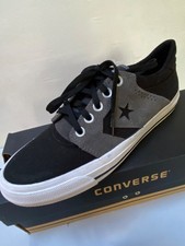 NEUFS baskets 42 toile noir & daim gris CONVERSE CONS skateboard shoes homme