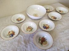 Service à desserts Saladier + 8 Coupelles, Ramequins Porcelaine de Limoges