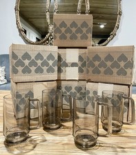 New Rare Vintage 70s Tupperware Preludio Acrylic Smoke Gray 16oz Handled Mug Set