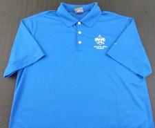 Nike Golf Boy Scout of America Royal Blue Polo Shirt Medium M Polyester ATL AAC