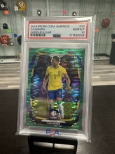 2024 Prizm Copa America Soccer Casemiro Green Pulsar 1/5 PSA 10 Pop 2 AR