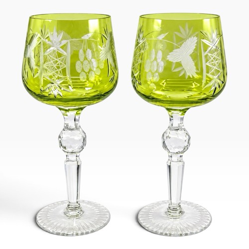 Roemer wine glasses green - glasses,