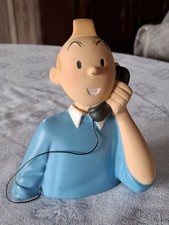 RARE - Tintin on the Phone - 1988 Leblon-Delienne Bust - Polychrome Resin