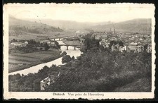Old postcard Diekirch, view taken from Herrenberg 1948 