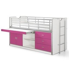 Lit Combiné Enfant "Bonny" 90x200cm Fuchsia