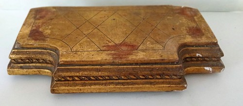 Grand socle ancien en bois - 1),