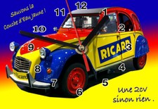 Ricard object, Ricard car in wall clock