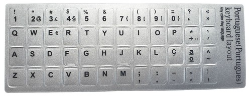 Autocollants clavier argent - autocollants,