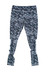 Zumba Wear Womens Black Gray Activewear Athletic Lace Up Ruched Side Leggings M