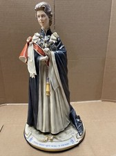 B. Merli - HRH The Queen Figurine - Large - RARE Capo Di Monte Bruno Merli
