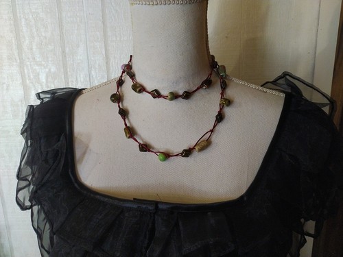 Collier long cordon - , fin