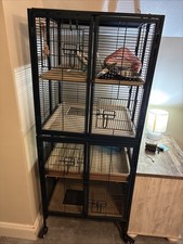 Animal Cage With Chinchilla Supplies