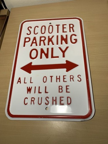 Plaque métal scooter parking - plaque,