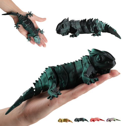 Figurine caméléon articulé