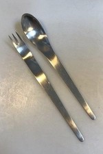 Ensemble De Salade En Acier Inoxydable Arne Jacobsen Pour Anton Michelsen