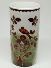 Vase Rouleau Porcelaine Peint