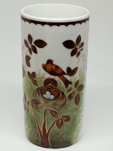 Vase rouleau porcelaine - porcelaine, peint