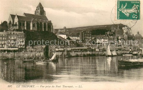 Treport vue prise pont - prise, du