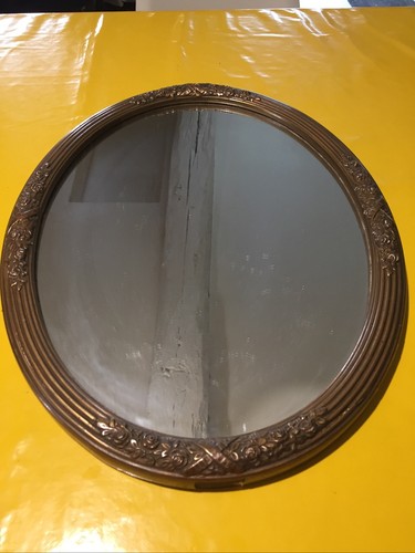 Ancien miroir ovale mural - ancien,