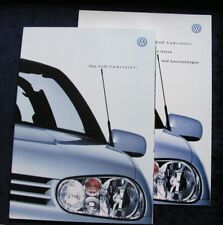 VW Golf 4 convertible brochure 10.1998 + supplement