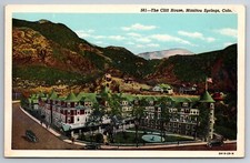 CO, Manitou Springs, Cliff House, Aerial View, Vintage Postcard