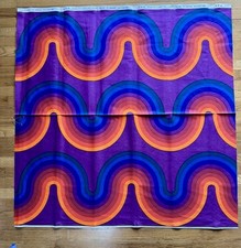Rare - vintage Verner panton fabric Mira-X - wave pattern 47”*47” - Negativewave