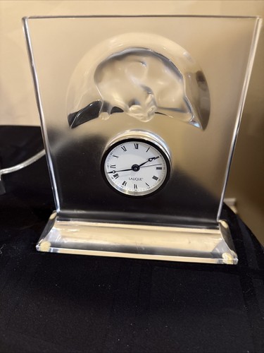 Lalique chat horloge - “chat, horloge”