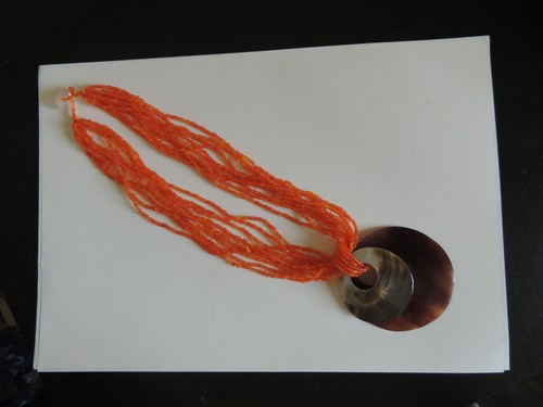 Collier perles corail et - perles,