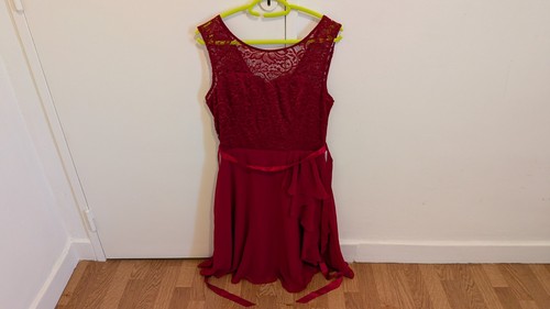 Robe soirée rouge taille l - robe,
