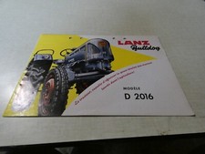 LANZ D 2016 BULLDOG tractor poster brochure brochure in French