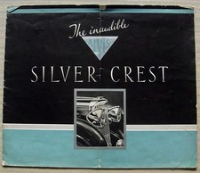 ALVIS SILVER CREST Car Sales Brochure c1939 4/6 Light Saloon DROPHEAD COUPE
